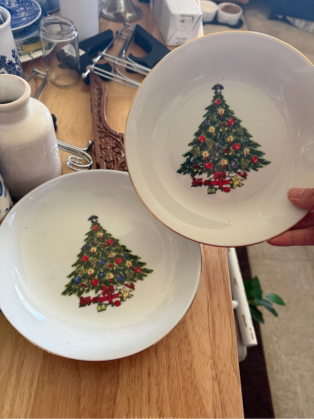 Christmas Tree Holiday Bowls - Set of 2